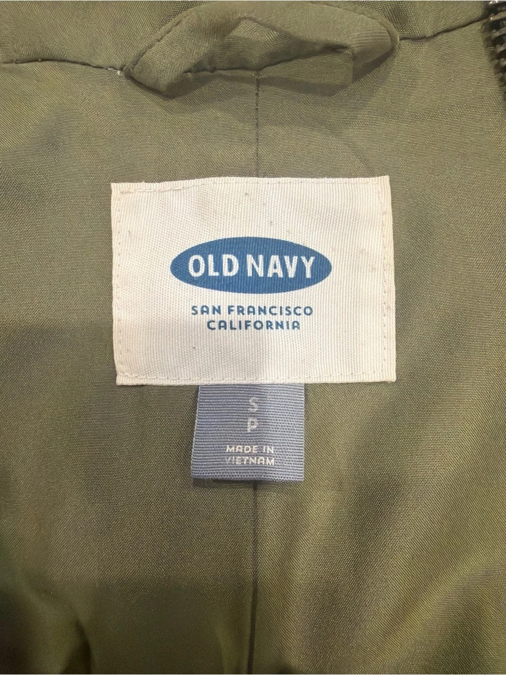 Old Navy Olive Green Hooded Drawstring Utility Jacket - Women's